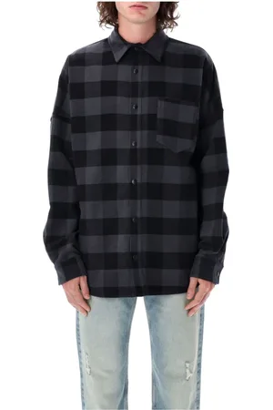 Palm Angels Jassen, Heren, Zwart, S, Katoen, Classic Logo Overshirt