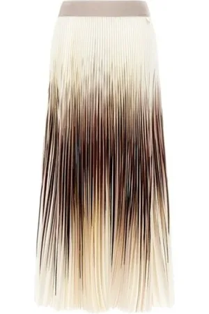 HERNO Rokken, Dames, Veelkleurig, S, Ombre Geplooide Rok met Elastische Tailleband