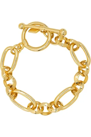 Nialaya Accessoires, Dames, Geel, L, Chunky T-Bar Armband
