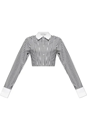 Sportmax Blouses & Shirts, Dames, Wit, S, Katoen, Korte shirt Abano