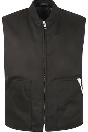 Palm Angels Jassen, Heren, Zwart, S, Sartorial Tape Work Vest