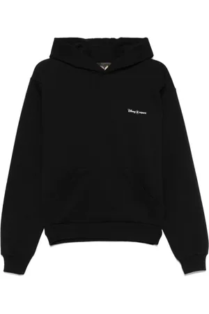 COPERNI Sweatshirts & Hoodies, Dames, Zwart, S, Zwarte Geribbelde Sweatshirt met Logodetail