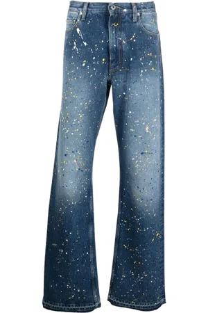 OFF-WHITE Jeans, Heren, Blauw, W31, Wijde Jeans