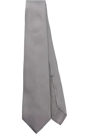 BARBA Accessoires, Heren, Grijs, ONE Size, Verstelbare Slagschip Grijs Puntige Stropdas