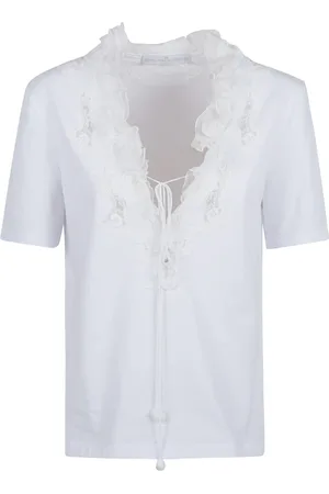 ERMANNO SCERVINO Blouses & Shirts, Dames, Wit, L, Katoen, Wit T-shirt