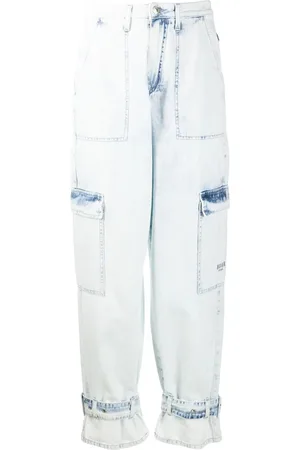 Msgm Jeans, Dames, Blauw, S, Denim, Loose-fit Jeans