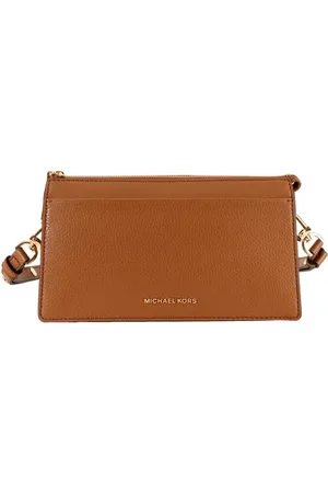 Michael Kors Tassen, Dames, Bruin, ONE Size, Leer, Empire Crossbody tas met verstelbare band