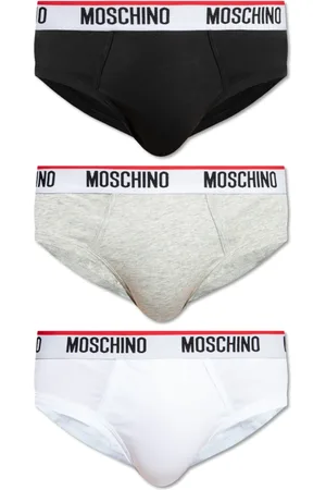 Moschino Ondergoed, Heren, Veelkleurig, 2Xl, Katoen, Driepak slips met logo
