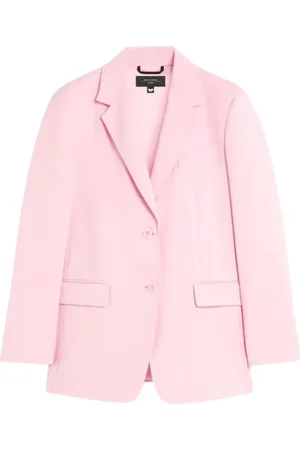 Max Mara Jassen, Dames, Roze, S, Katoen, Roze Katoenen Stretch Jas