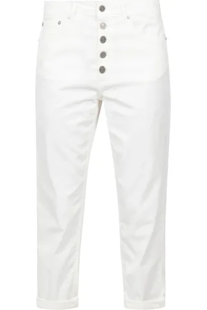 Dondup Broeken, Dames, , W32, Katoen, Wijde Pasvorm Drill Broek Koons Model