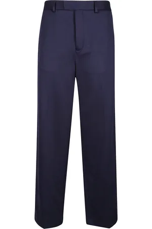 Msgm Broeken, Heren, Blauw, M, Katoen, Mid-Rise Tailored Broeken