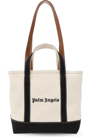 Palm Angels Tassen, Dames, , ONE Size, Katoen, Shopper Bag met Logo