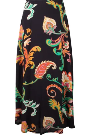 Etro Rokken, Dames, Veelkleurig, M, Paisley Print Lange Rok