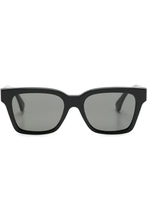 Retrosuperfuture Accessoires, unisex, Zwart, ONE Size, Zwarte vierkante zonnebril met getinte glazen