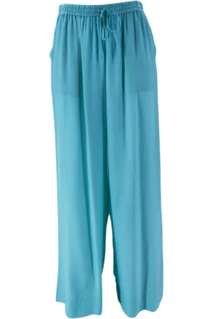 P.A.R.O.S.H. Broeken, Dames, Blauw, M, Wijde Zijden Broek