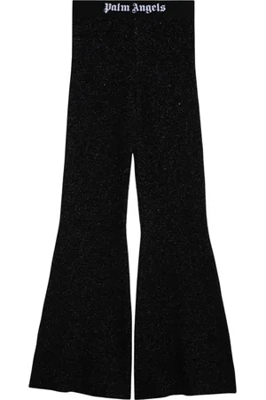 Palm Angels Broeken, Dames, Zwart, M, Wol, Skinny Leggings