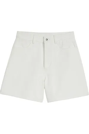 Jil Sander Korte broeken, Dames, Wit, W27, Denim, High-rise Denim Shorts