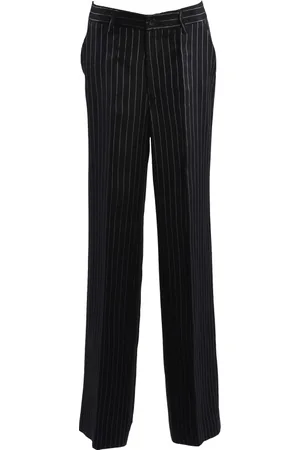 P.A.R.O.S.H. Broeken, Dames, Blauw, S, Linnen, Wijde Pijpen Broek
