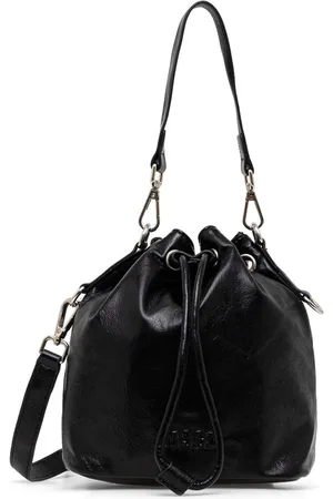 Msgm Tassen, Dames, Zwart, ONE Size, Leer, Bucket Bag