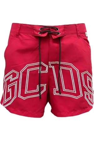 GCDS Badkleding, Heren, Rood, XL, Polyester, Rode Logo Lounge Boxershorts