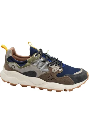Flower Mountain Schoenen, Heren, Veelkleurig, 44 EU, Suède, Blauw Grijs Veterschoenen Stijlvol Uiterlijk