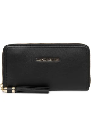 Lancaster Accessoires, Dames, Zwart, ONE Size, Leer, Met Mademoiselle Ana Zwarte ritsgezel