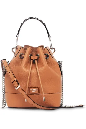LANCEL Tassen, Dames, Bruin, ONE Size, Leer, Bruin Leren Bucket Tas Ninon