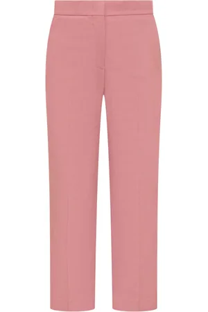 Msgm Broeken, Dames, Roze, M, Polyester, Cropped Broek