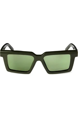 OFF-WHITE Accessoires, unisex, Groen, ONE Size, Groene zonnebril Stijlvolle UV-bescherming