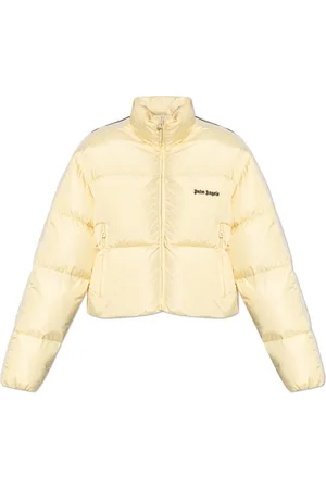 Palm Angels Jassen, Dames, Geel, M, Polyester, Jacket met Logo