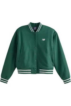 New Balance Jassen, Dames, Groen, S, Katoen, Gewatteerd College Bomberjack
