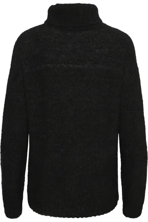 My Essential Wardrobe Truien, Dames, Zwart, L, Gebreide Rollneck
