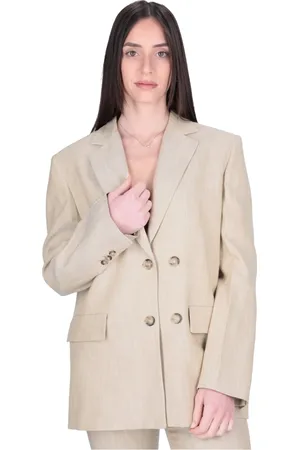 Pinko Jassen, Dames, , S, Damesblazer van textuur viscosestof
