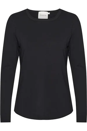 My Essential Wardrobe Blouses & Shirts, Dames, Zwart, XL, Modal Blouse Top
