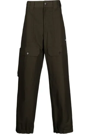 Msgm Broeken, Heren, Groen, L, Katoen, Katoenen Broek met Cargozakken