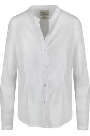 Alessia Santi Blouses & Shirts, Dames, Wit, L, Katoen, Katoenen V-hals Shirt