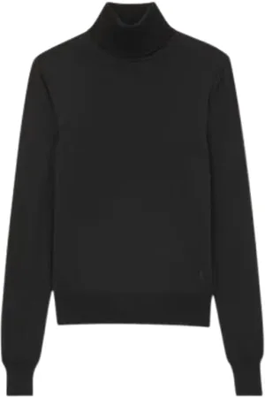 Saint Laurent Truien, Dames, Zwart, M, Stijlvolle Trui