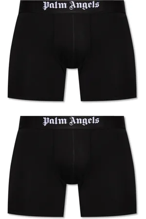 Palm Angels Ondergoed, Heren, Zwart, S, Katoen, Twee boxershorts met logo
