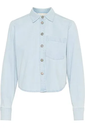 My Essential Wardrobe Blouses & Shirts, Dames, Blauw, XL, Katoen, Winnie MW Shirt Essentiële Garderobe