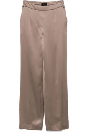 Joseph Broeken, Dames, Bruin, S, Elastische broek met gerimpeld detail