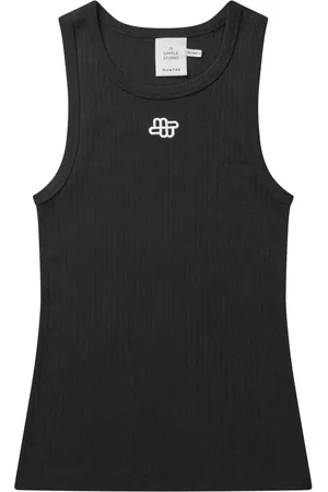 Munthe Tops, Dames, Zwart, 2Xs, Katoen, Geborduurde Logo Zwarte Top