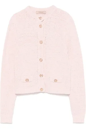 Twin-Set Truien, Dames, Roze, S, Roze Sweaters Set