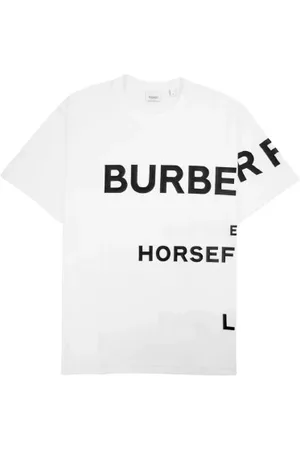 Burberry Tops, Heren, Wit, S, Katoen, Wit Logo Relief T-Shirt