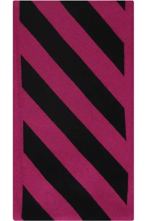 OFF-WHITE Accessoires, Dames, Roze, ONE Size, Katoen, Double Face Sjaal