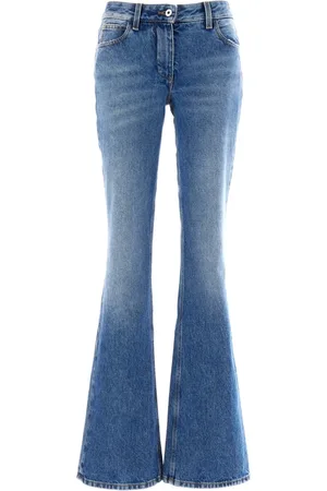 OFF-WHITE Jeans, Dames, Blauw, W26, Katoen, Flared Jeans
