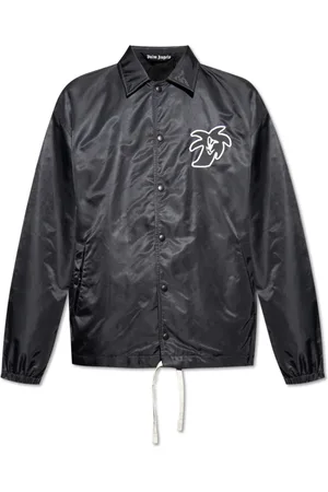 Palm Angels Jassen, Heren, Zwart, M, Katoen, Jacket met Logo