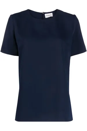 P.A.R.O.S.H. Blouses & Shirts, Dames, Blauw, S, Korte Mouwen Cady Blouse