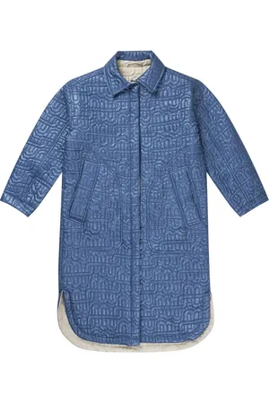 Munthe Jassen, Dames, Blauw, S, Polyester, Omkeerbaar Gewatteerd Jack met Overhemdkraag