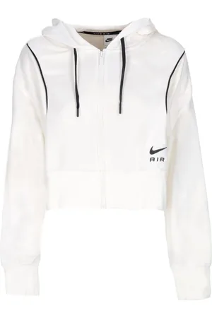 Nike Sweatshirts & Hoodies, Dames, Wit, L, Katoen, Air Fleece Full-Zip Hoodie