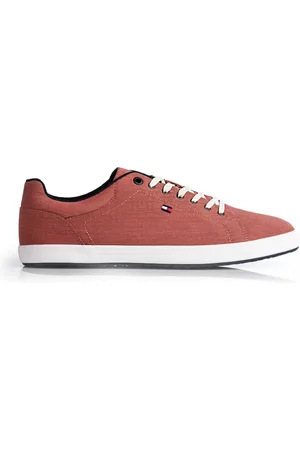 Tommy Hilfiger Schoenen, Heren, Rood, 41 EU, Essential Chambray Vulc Herenschoenen
